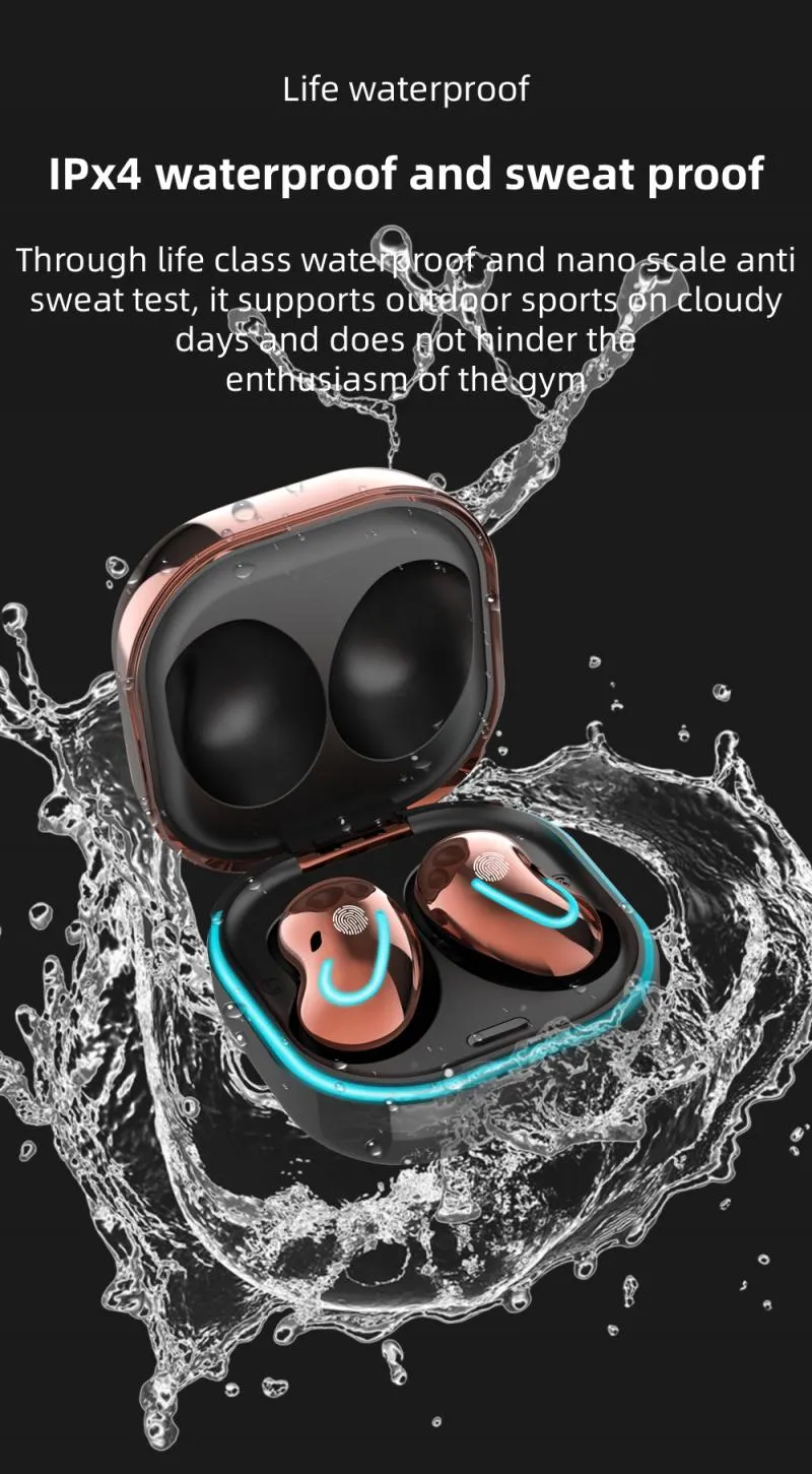 S6 SE Touch Control Wireless Bluetooth 51 oortelefoons Mini -oordopjes met micbrui buds headsets lawaai annulering 9d stereo draagbare koppen8516577