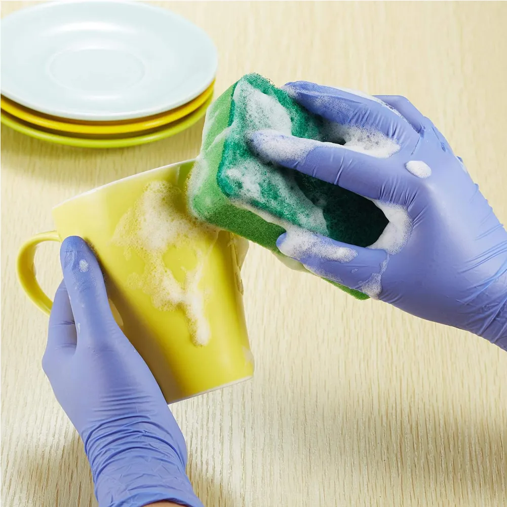 キッズ使い捨て手袋紫色のニトリル手袋-Latex -Powder Food Grade for Crafting Painting Cooking Clease Y200253i