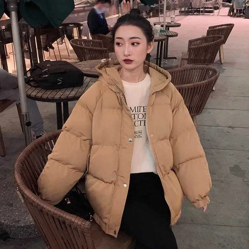 Kapalı Sezon Gümrükleme Kadın Kış Pamuk Yastıklı Giyim Aşağı Ceket Kısa Kore Versiyonu Gevşek 210913