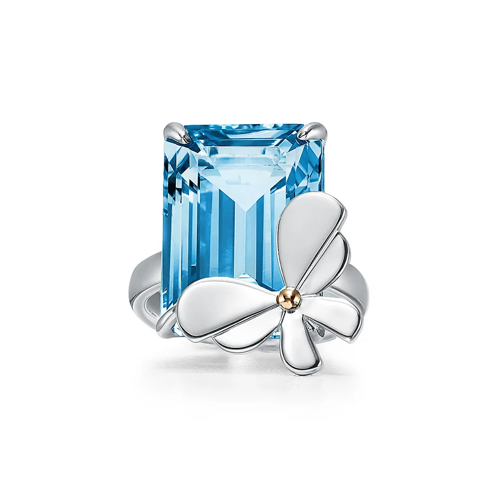 Высокое качество, модное кольцо из 100% стерлингового серебра S925, секретный сад, синий циркон, кольцо с бабочкой, серьги с божьей коровкой, комплект женских ювелирных изделий2041