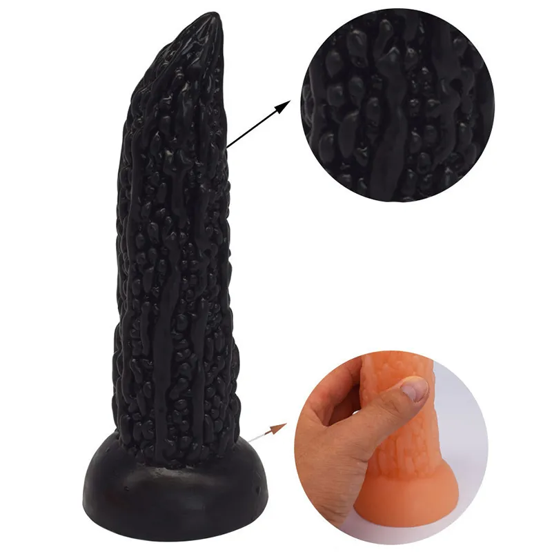 Masaż Anal Plug Sex Zabawki Dla Kobiet Masaż Masturbator Warzywo Gorzki Gurda Dildo Długie 19cm PCV Health Dorosły Produkt Seksualny Produkt