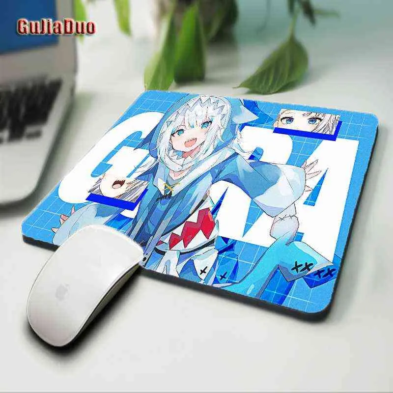 40x80cm Large Anime Gawr Gura Mouse Pad Pc Gamer Laptop Rubber Lockedge Desk Mat Gaming Accessories Kawaii Comic Mousepad Carpet G220304