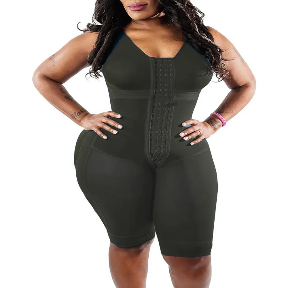 Kvinnor Postoperativ Shapewear Corset Faja Colombianas Full Body One Piece High Compression Bra midjetränare Modellering Rem UND296Q