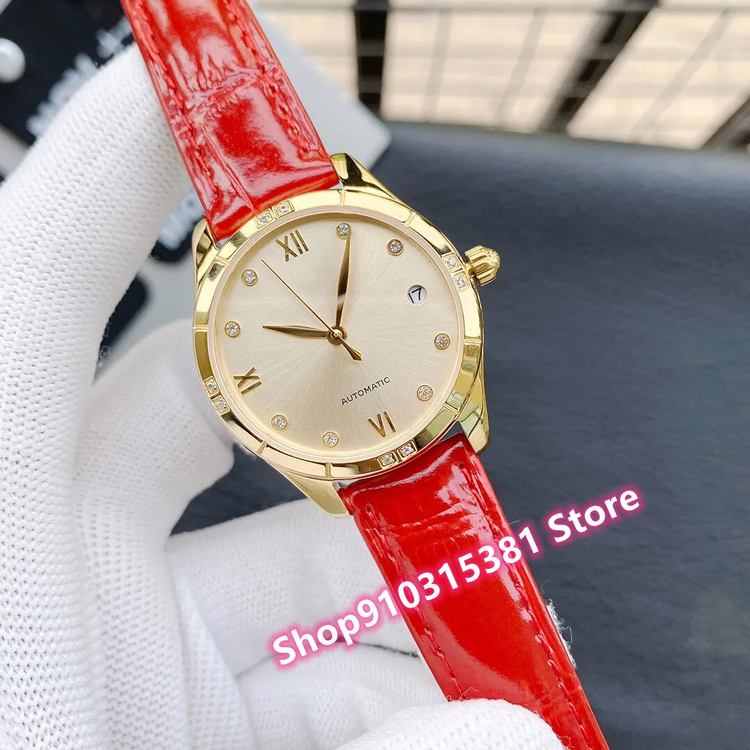 Classic Brand Women Rome Number Watches Sapphire Automatic Mechanical Date watch Orologio in acciaio inossidabile impermeabile 33mm