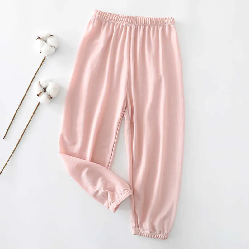 Bear Leader Girls Boys Summer Pants Fashion Kids Soft Solid Capris Toddler Baby Loose Clothing Children Casual Cool Pants 210708