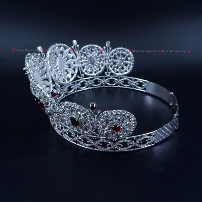 Rhinestone Crown Miss Beauty Crowns for Pageant Contest Privat Custom Round Circles Bridal Wedding Hair Smycken Pannband MO228 Y2321J