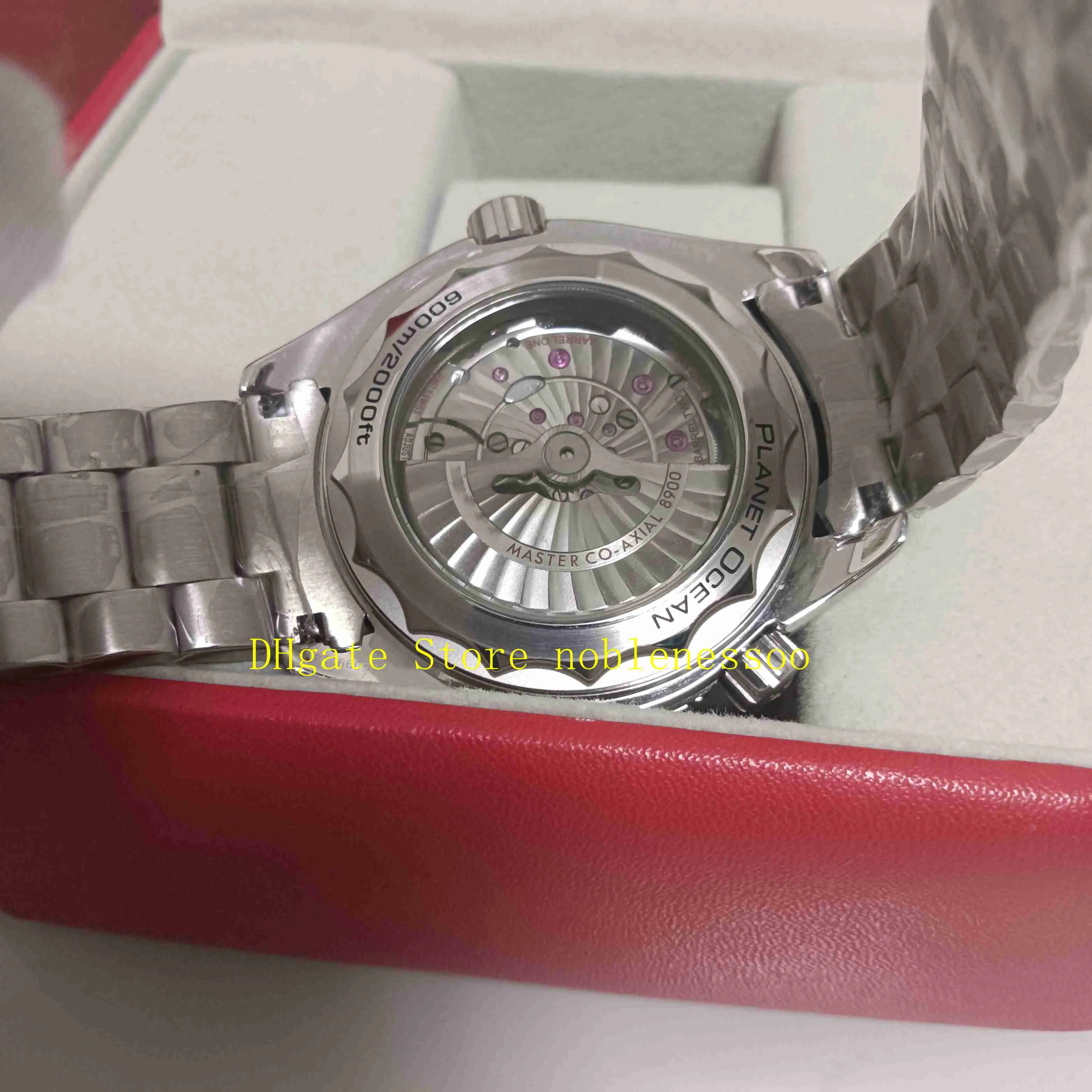 4 kleuren top in originele doos Heren Cal 8900 Automatisch uurwerk Horloges Heren Zwart Blauw Wit Oceaan Keramische ring 600m Master 42849