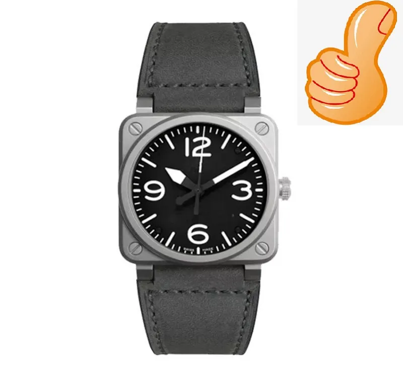 Alta qualidade esportes designer relógio de pulso 41mm movimento quartzo tempo relógio pulseira couro offshore relógio de pulso festival aniversário g248m