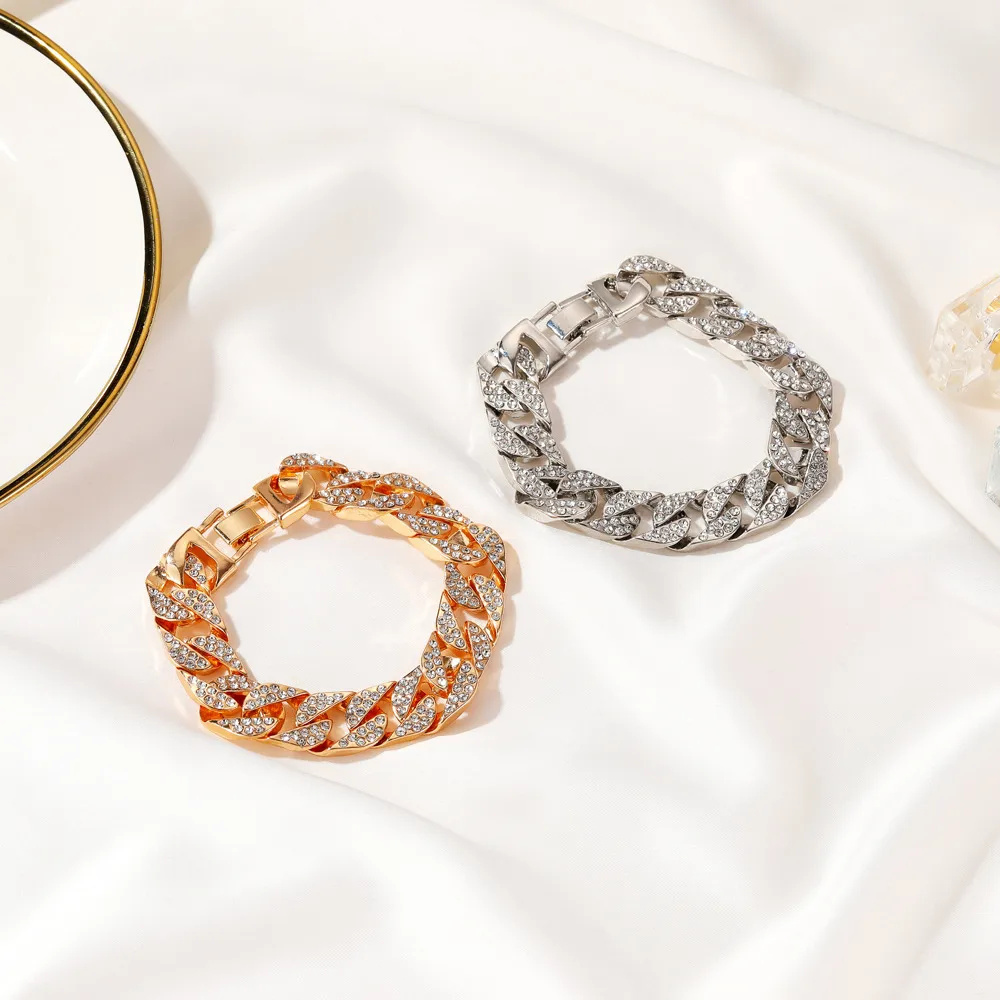 2021 Fashion Charm Bracelets Bracelet Unisex Jewelry Bangles for Women Girls Hip Hop Party Gold/silver Color