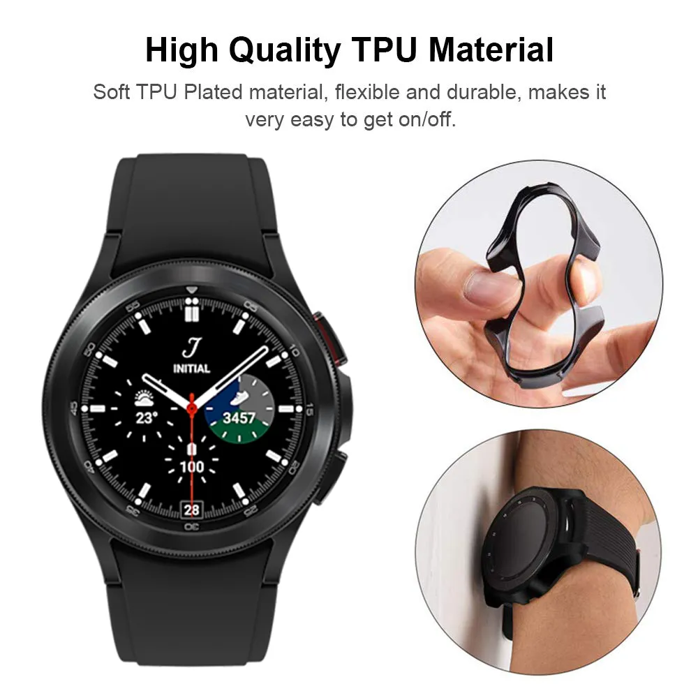 Capa para samsung Galaxy watch 4 classic 46mm 42mm TPU Revestimento protetor de tela protetor de tela Galaxy watch 4 44mm 40mm
