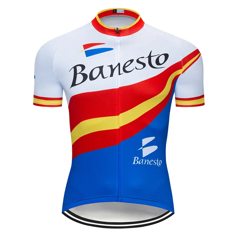 Banesto team pro cycling jersey MTB Ropa Ciclismo mens women summer cycling Maillot bike jersey wear 220217