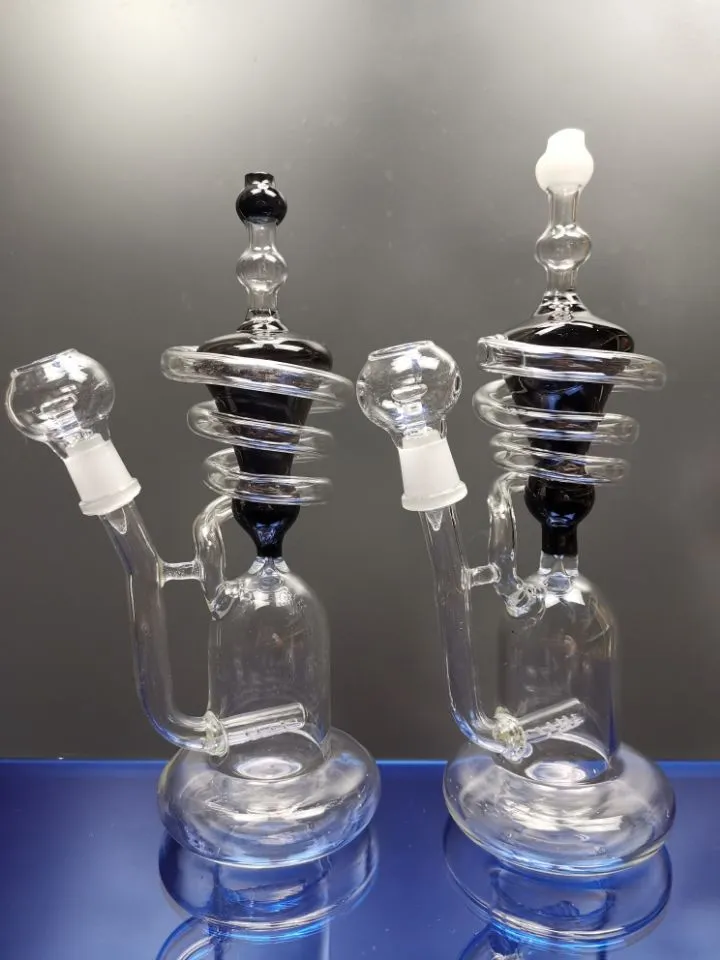 Super Vortex Glasbong Dab Rig Wasserpfeifen Tornado Cyclone Recycler Rigs Recycler Rohr Wasserpfeife 14,4 mm Gelenk Bongs Sestshop