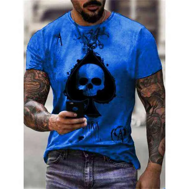 T Camisa Masculina Vero Casual Camisa de Manga Curta Mais Vendidos Roupas de Homem Streetwear Caveira Impresso GRFICA Camisetas Topos G1217