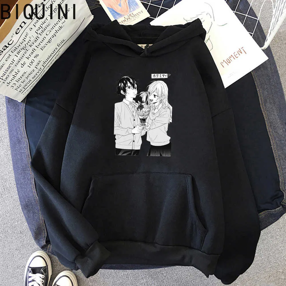 Anime Horimiya Hori et Miyamura sweats à capuche femmes 2021 printemps mode sweats hommes unisexe Couple vêtements coréen hauts Streetwears Y0820