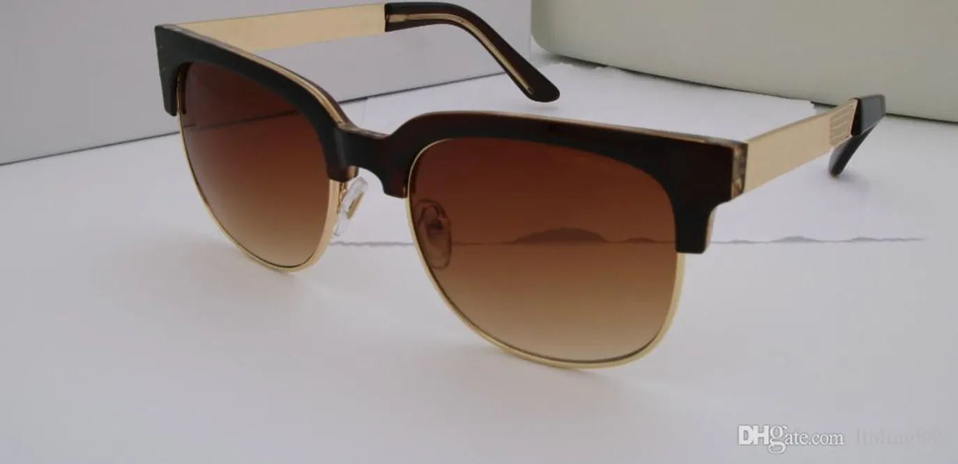 2023 Luksusowe okrągłe okulary przeciwsłoneczne Wysokiej jakości metalowe okulary przeciwsłoneczne Męs