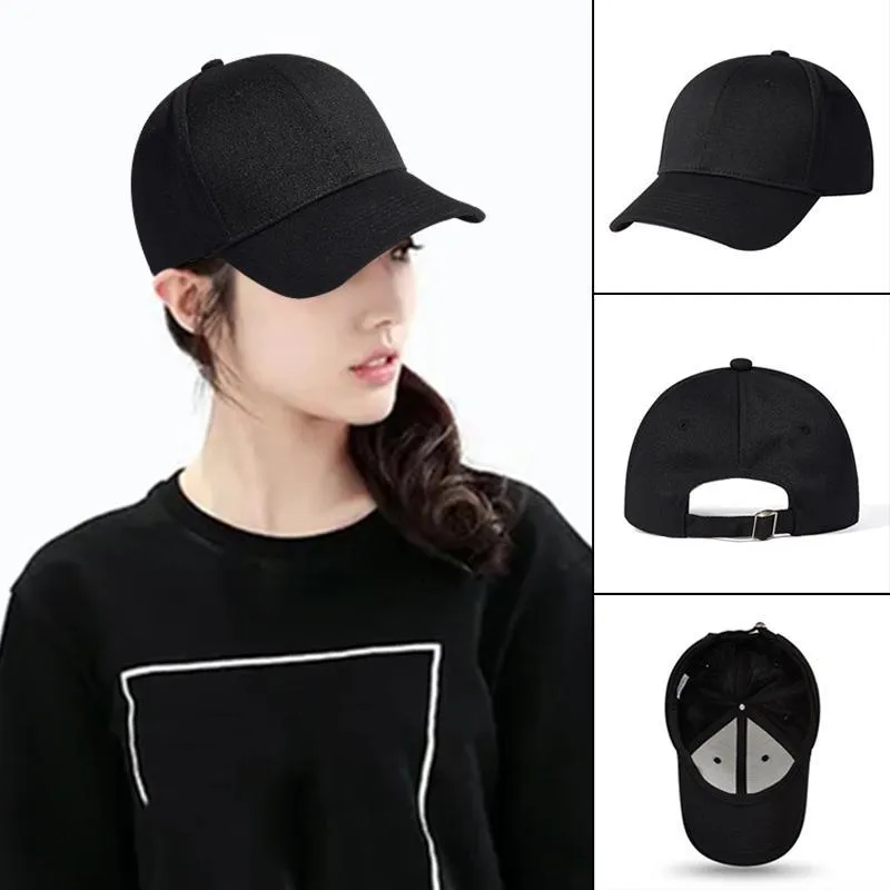Ball Caps Men's Adjustable Baseball Cap Quick-drying Polyester Solid Color Breathable Curved Brim Sun Hat For Sports Outdoor