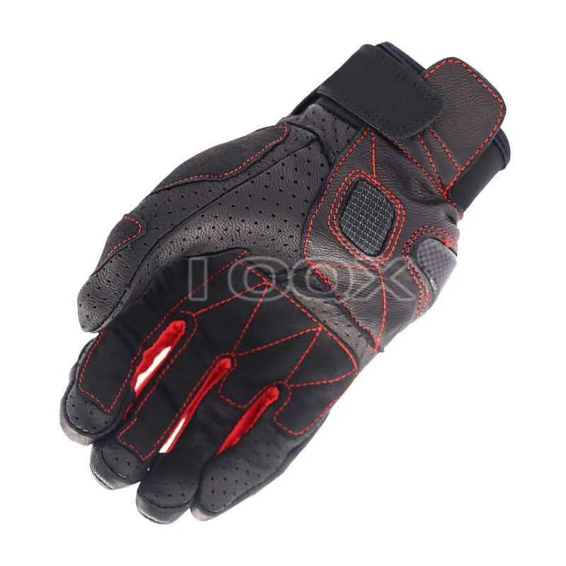 Lederhandschuhe Corse Motor Motorrad Motorrad Racing Fahren Reiten Schwarz Rot Für Ducati Team Handschuhe H1022246M