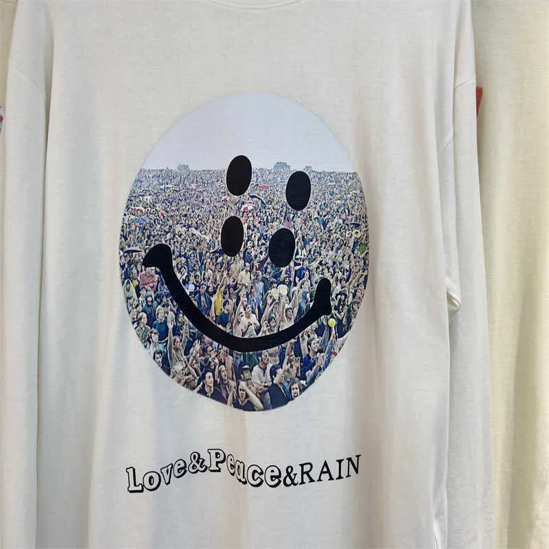 Sweats à capuche pour hommes Kapital à manches longues été ample rap électronique décontracté jeunesse visage souriant T-shirt