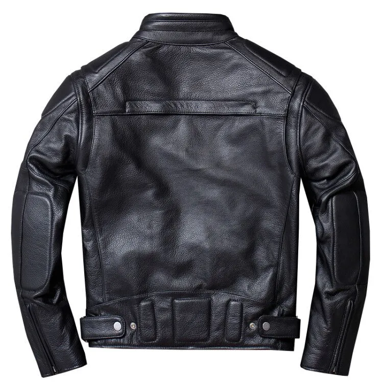 Vintage Genuine Leather Jacket Men Black Pilot Air Force Flight Motorcycle Biker Real Cow Jackets Coats Plus Size 5XL jaqueta