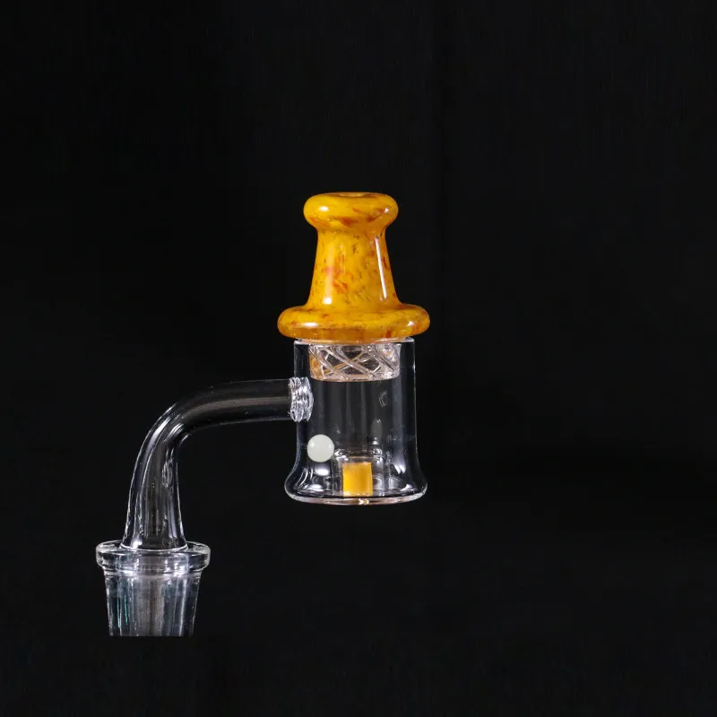 New Quartz Banger Nail 14mm 18mm Male Joint Smoking Accessaries With Vuliauvuliau Bulge Colors Glass Bubble Spinning Carb Cap and Terp Pearl for Dab Rig Glass Bongs