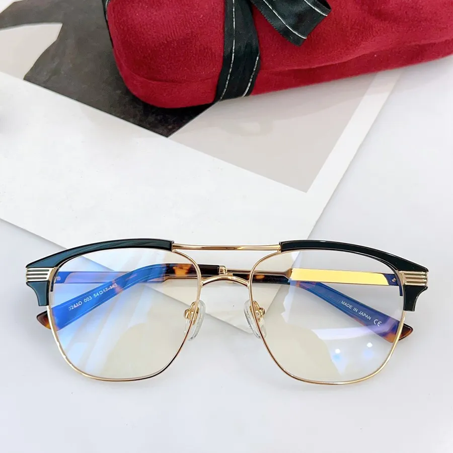 Okulary przeciwsłoneczne dla kobiet luksusowe ramy świątynie z metalowym pełnym obręczami pół -bezskrzemione okulary ochronne rama prosta top wysoka kwalifikacja 288V