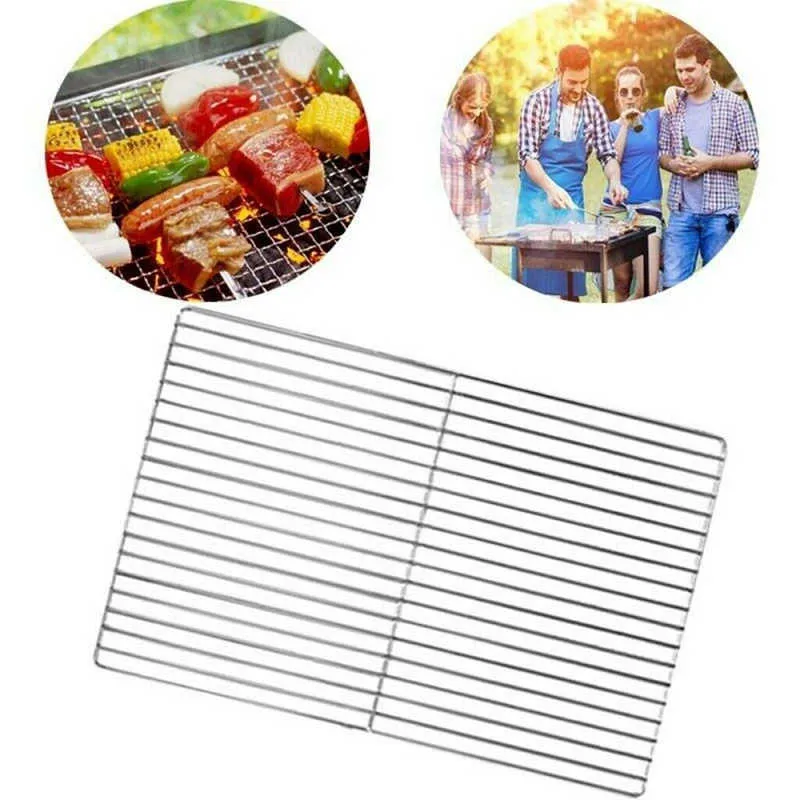 Barbecue BBQ Grill Net Grille en acier inoxydable Grille de remplacement pour camping DSS899 210724