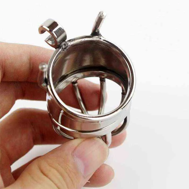 NXY Cockrings 304 Stainless Steel Chastity Device with Urethral Sounds Catheter and Spike Ring s l Size Cock Cage Choose Male Belt 0215