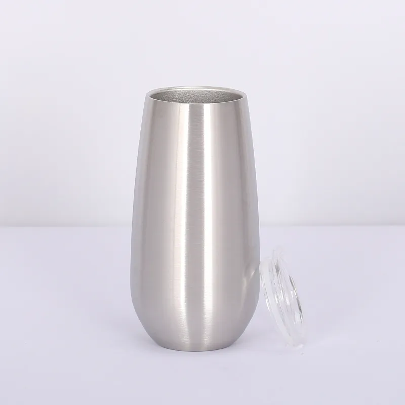 ウォーターボトル304ステンレス鋼二重真空6オンスエッグカップファッション屋外ビールマグカップ
