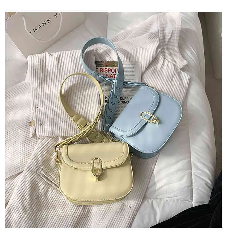 Pu Imparare Dame Borsa Nastro tessuto Borse a tracolla piccole le donne Effetti Modalità colore Borsa a tracolla di lusso Donna Trendy SatchelGV7P