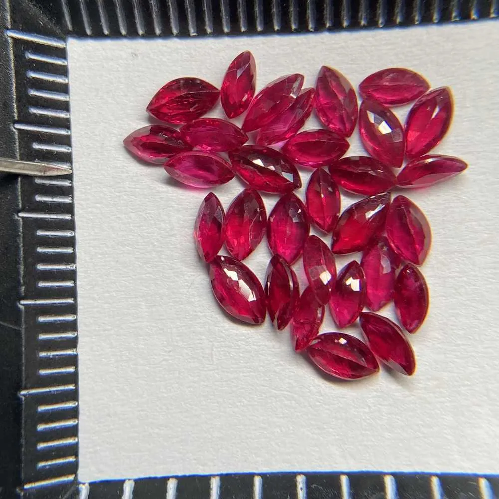 Meisidian A Qualità Marquise 2x4mm Pietra preziosa naturale Piccione africano Rosso sangue Rubino Prezzo carato H1015