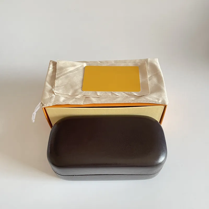 Фирменный чехол-коробка для солнцезащитных очков, защитные очки, аксессуары, упаковка, классические желто-коричневые кожаные жесткие чехлы2907