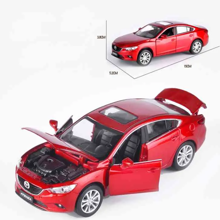 Mazda 6 Atenza 132 Alloy Car Die Casting Toys With Sound Collection Leverans Helt ny 202147984938647330
