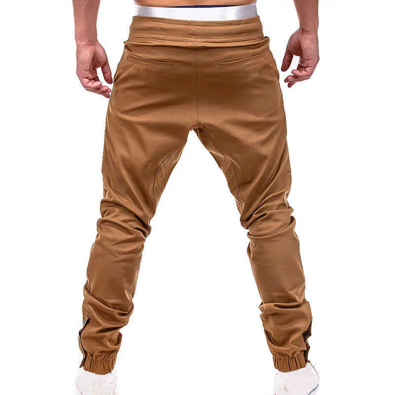 Herbst Cargo Hosen Männer Casual Dünne Jogger Jogginghose Elastische Lange Hosen Pantalon homme Militär Armee 210715