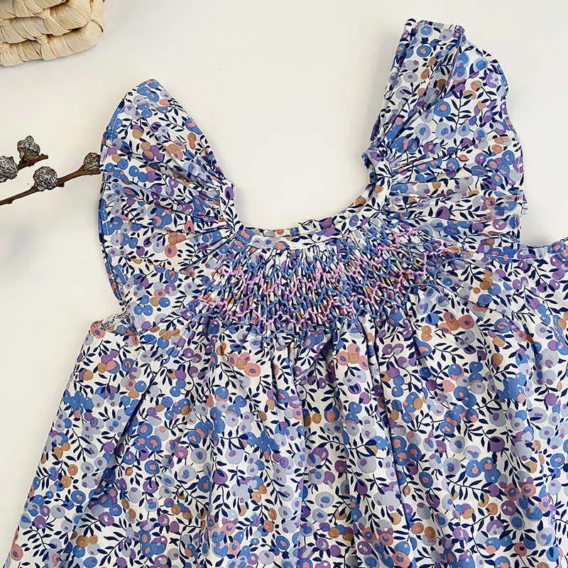2020 Ins Marke Baumwolle Sommer Leinen Kleidung Europäischen Amerika Kleinkind Kinder Mädchen Kleid Baby Mädchen Kleider Prinzessin Mädchen Kleidung Q0716