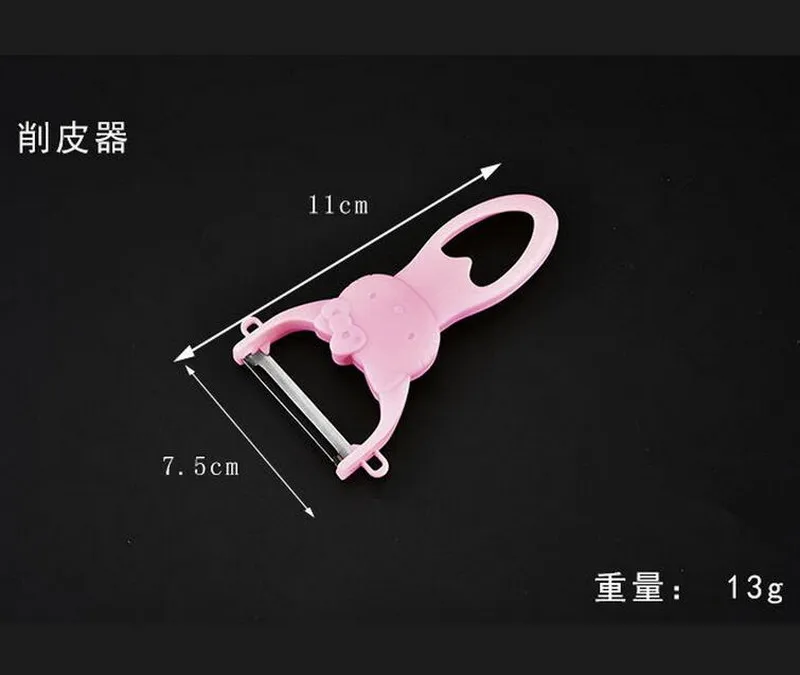 Lovely Cartoon Stainless Steel Fruit Knife Set Mini Portable Cooking Pink Knife set Peeling Peelers kitchen Cutlery set2989