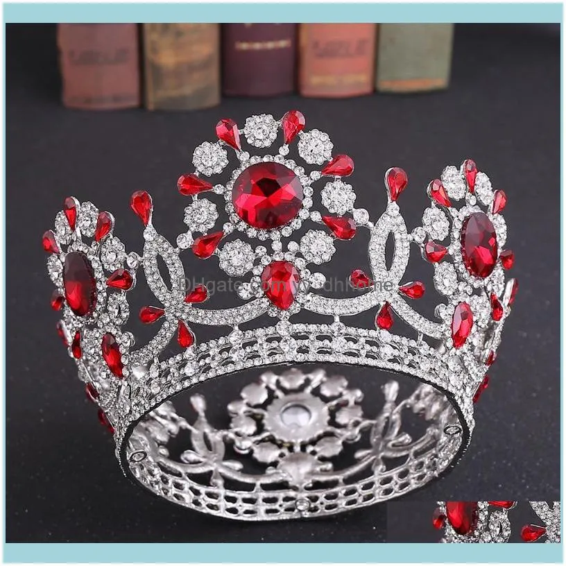 Crystal Queen Bridal Tiaras And Crowns Bride Headpiece Wedding Head Jewelry Accessories For Women Diadem Prom Hair Ornaments Clips &