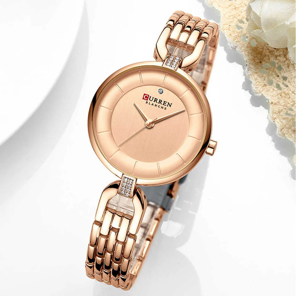 Curren Women 's Watches Quartz Watches 스테인리스 스틸 시계 여성 손목 시계 최고 브랜드 럭셔리 시계 여성 reminin2435