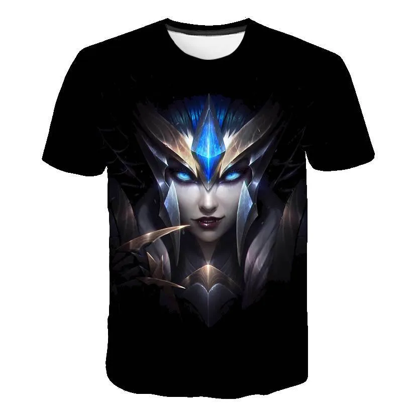 League of Legends 3D-Druck Herren- und Damen-T-Shirt Sommer LOL E-Sport-Spielcharakter Atmungsaktives Shirt Street Boy