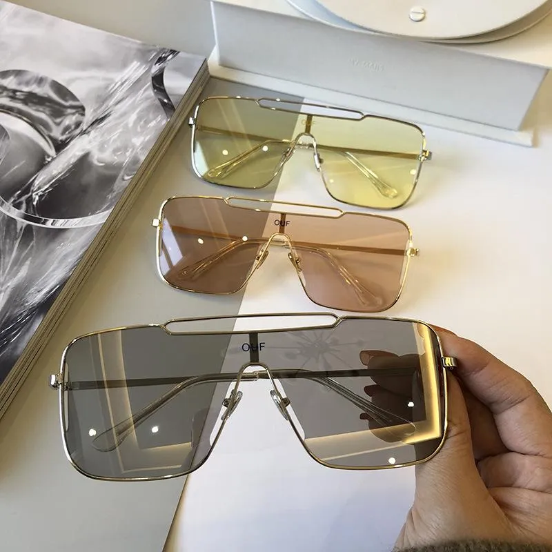 Sunglasses MS Rimless Men Cool Unisex Imitation Rhinestones Gradient Color UV400 Fashion Women Eyewear298g