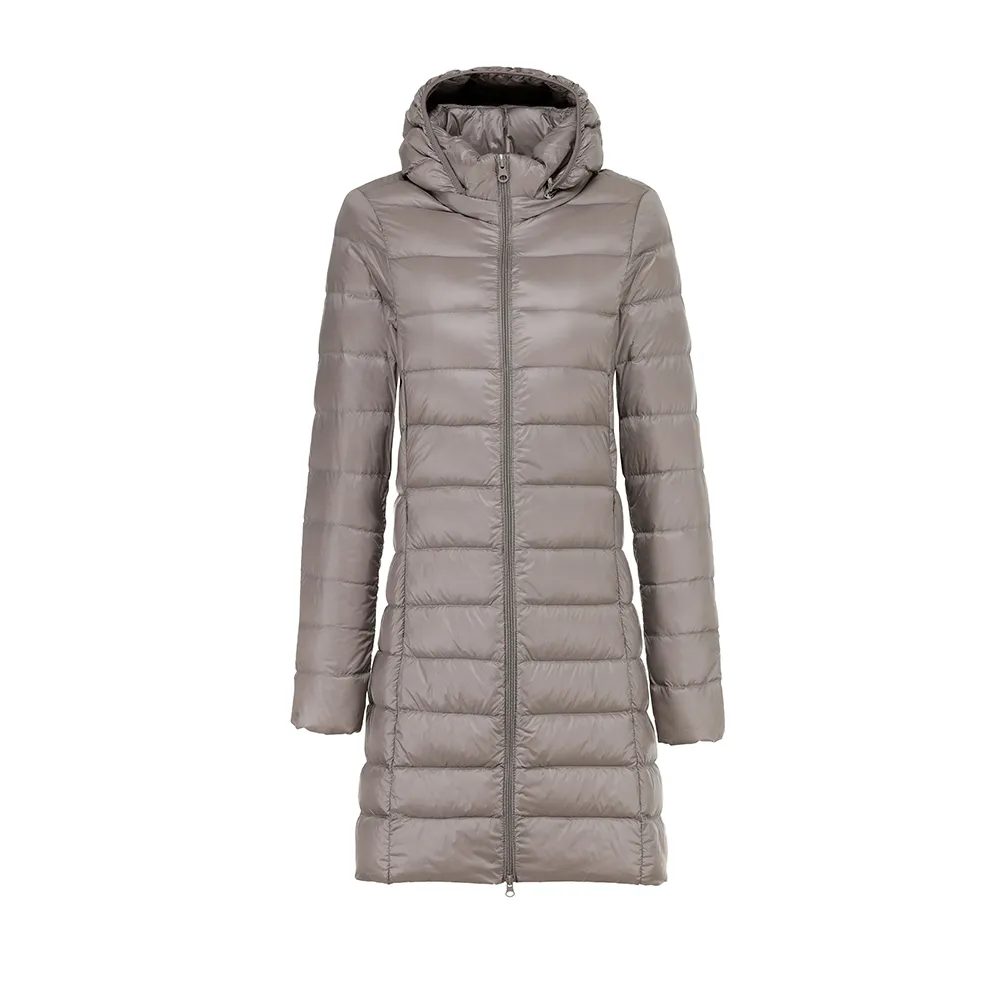 Hiver femmes duvet de canard manteau longue Parka couleur bonbon vestes femmes duvet de canard veste Outwear ultra-léger à capuche manteaux pardessus