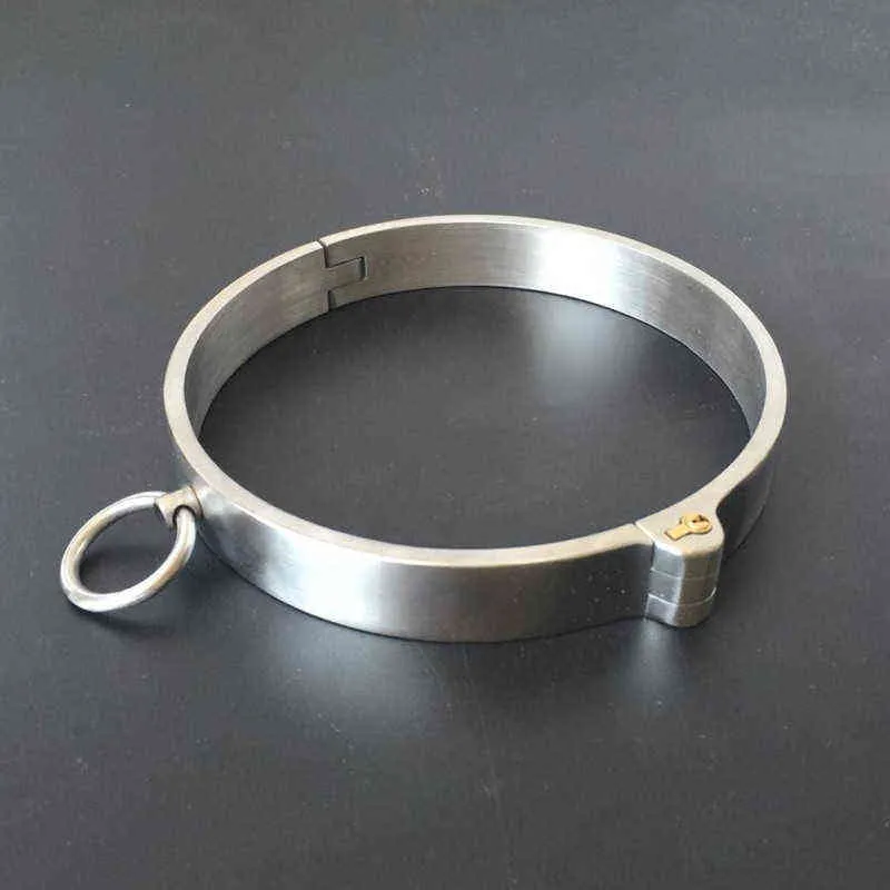 bondages 304 roestvrij staal afsluitbare halsband bdsm bondage hoofdsteunen verstikking ring slaaf fetish sm spelletjes seksspeeltjes voor vrouwen ma4123138