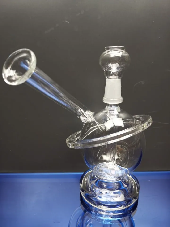 Globo di vetro bong dab rig tubi d'acqua bong d'acqua con chiodo di vetro e tubo di fumo a cupola tubi di vetro riciclatore bong sestshop