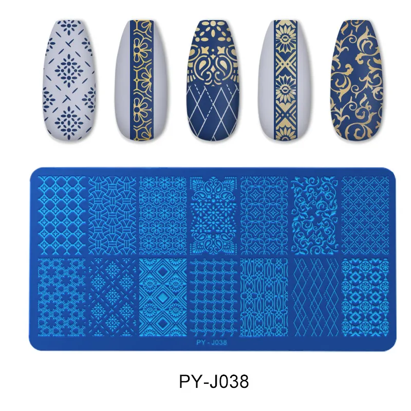QualityPICT You Nail Stamping Platen Textuur Sjabloon Nail Design Stempel Stencil Gereedschap Roestvrij staal Nail Art Image Plate