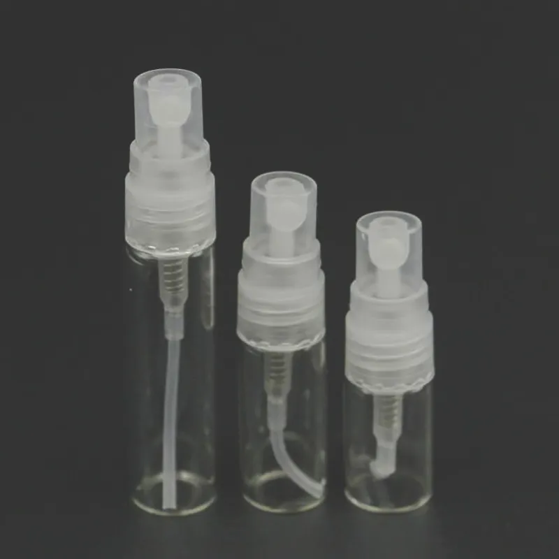 20 stks 3 ml / 2ml 5 ml 10 ml Mini Clear Glass Spray Fles Lege Leuke Parfum Verstuiver voor Reiniging, Reizen, Essentiële Oliën,