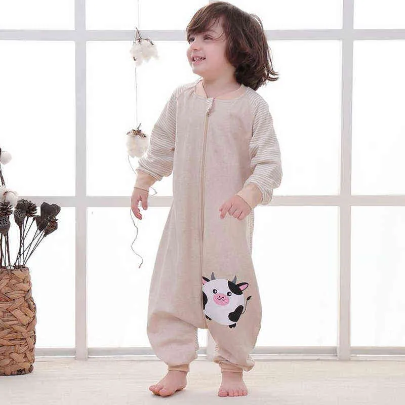 Autumn Home Wear Girls Sleeping Bag Baby Boy Costume Toddler Kid Clothing For Children Romper Clothes 220110