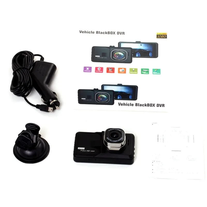 Carro DVR Tela IPS de 3 polegadas 1080P Alta Lista Lente 170degree Gravador de Angle-angular DVR Câmera Câmera Câmera Cam