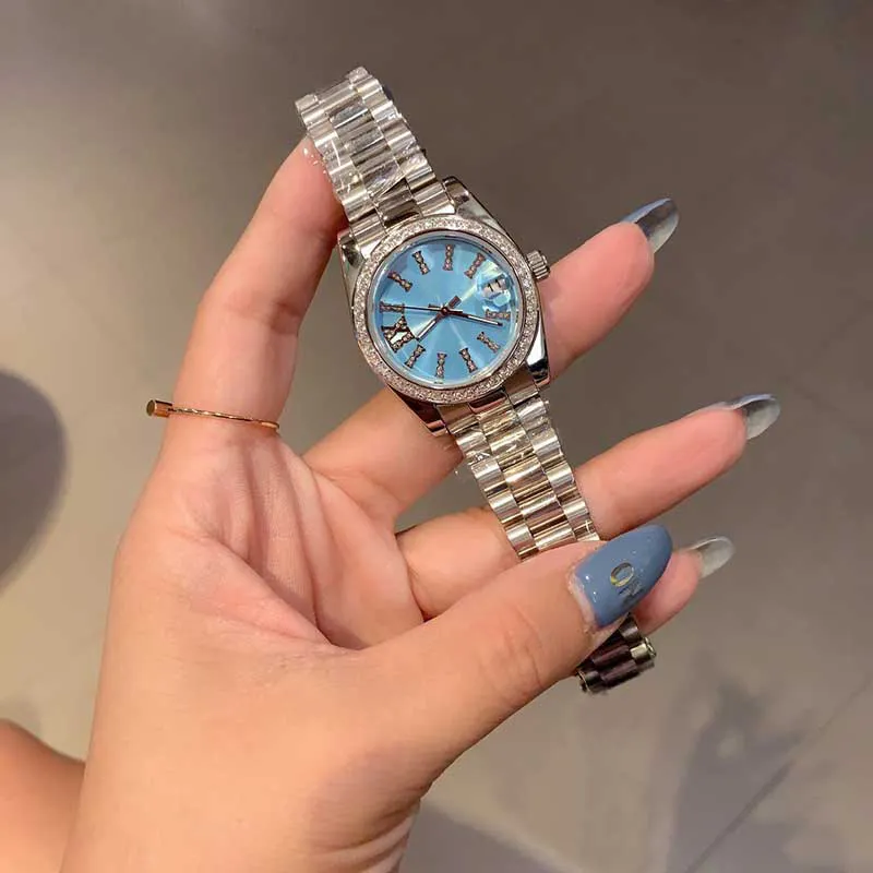 Fashion Lady horloge Quartz uurwerk horloges A3 Parels Klasse Mineraal Saffier Romeinse schaal 316 roestvrijstalen horlogeband Orologio di 254a
