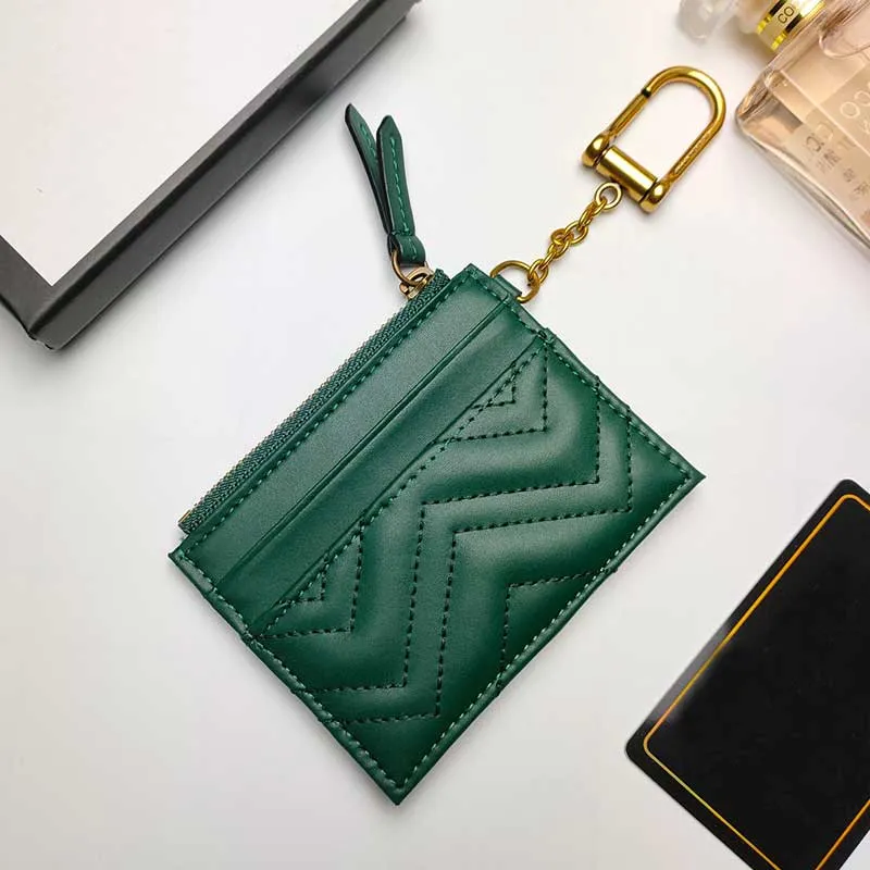 Unisex Designers Wallet Fashion Cow Leather Card Holder Zig Zag Women Purses Designer Bags High Quality Men Key Pouch key248y