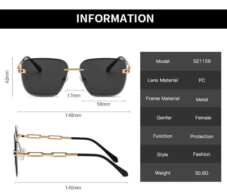 RIMLS Square Sunglass Dames Mode Stijlvolle Metalen Eyewear Drive Shad Dog Eyewear Nieuwe Diamond Cut Sunglass S21159