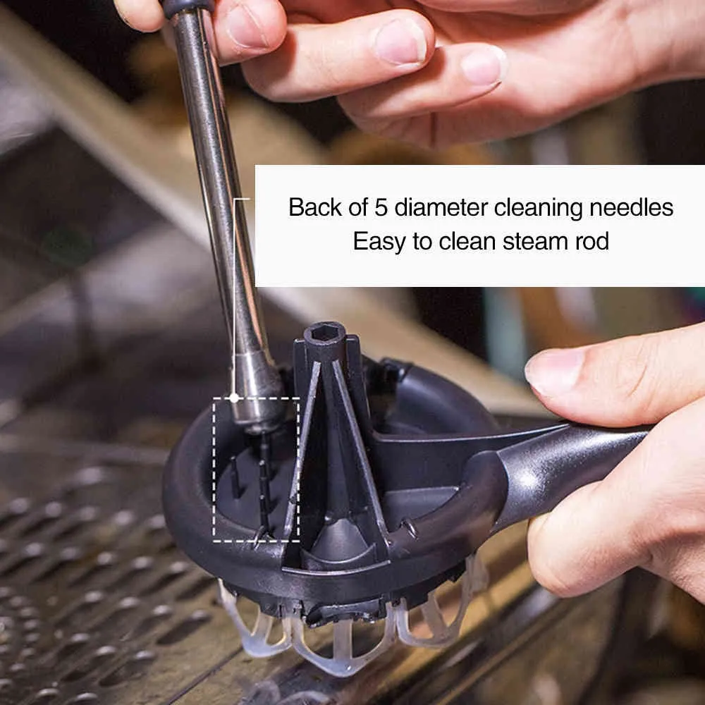 För 57-59mm Brewing Head Clean Brush Espresso Silicone Coffee Machine Borstes Cafe Grinder Cleaner245f